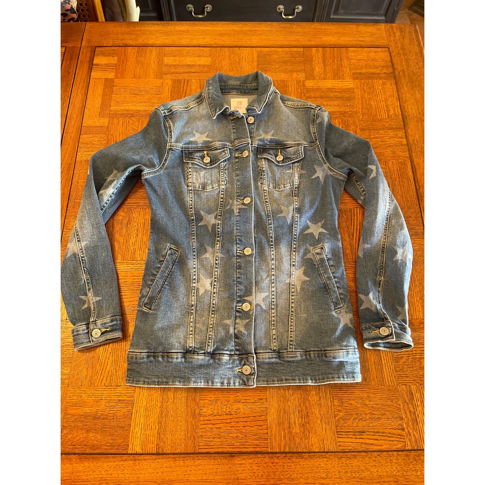 LULAROE STARS STRETCH DENIM JACKET SMALL